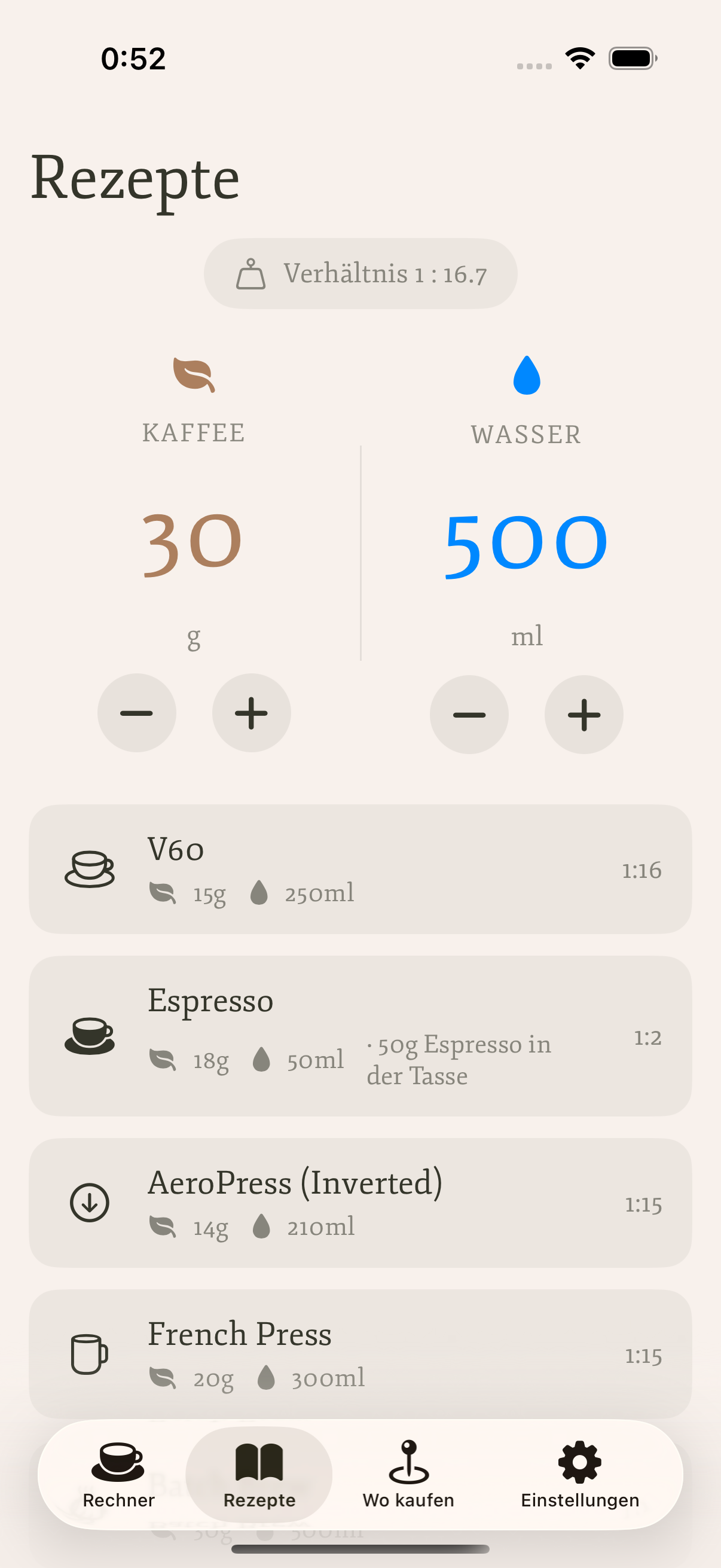 Coffee Calculator screenshot 2