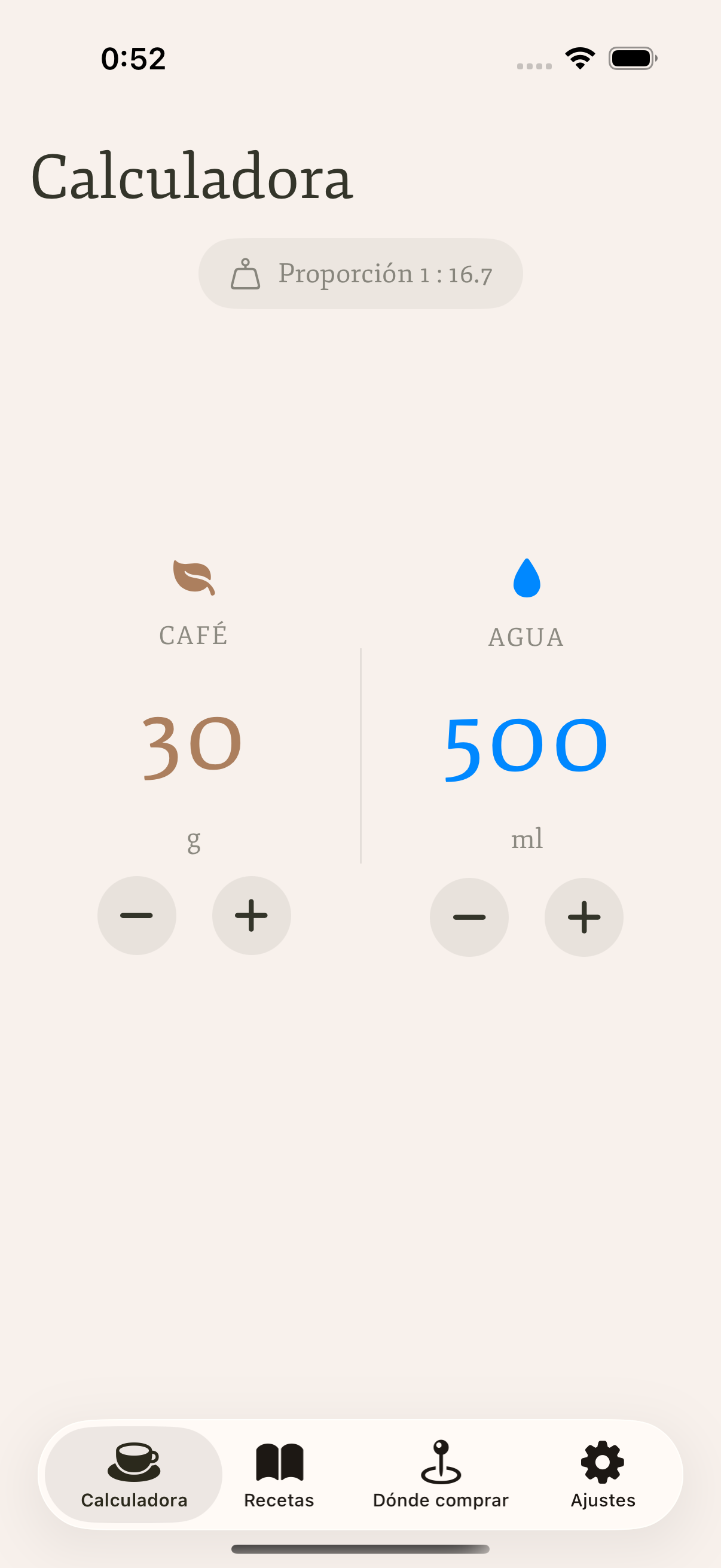 Coffee Calculator screenshot 1