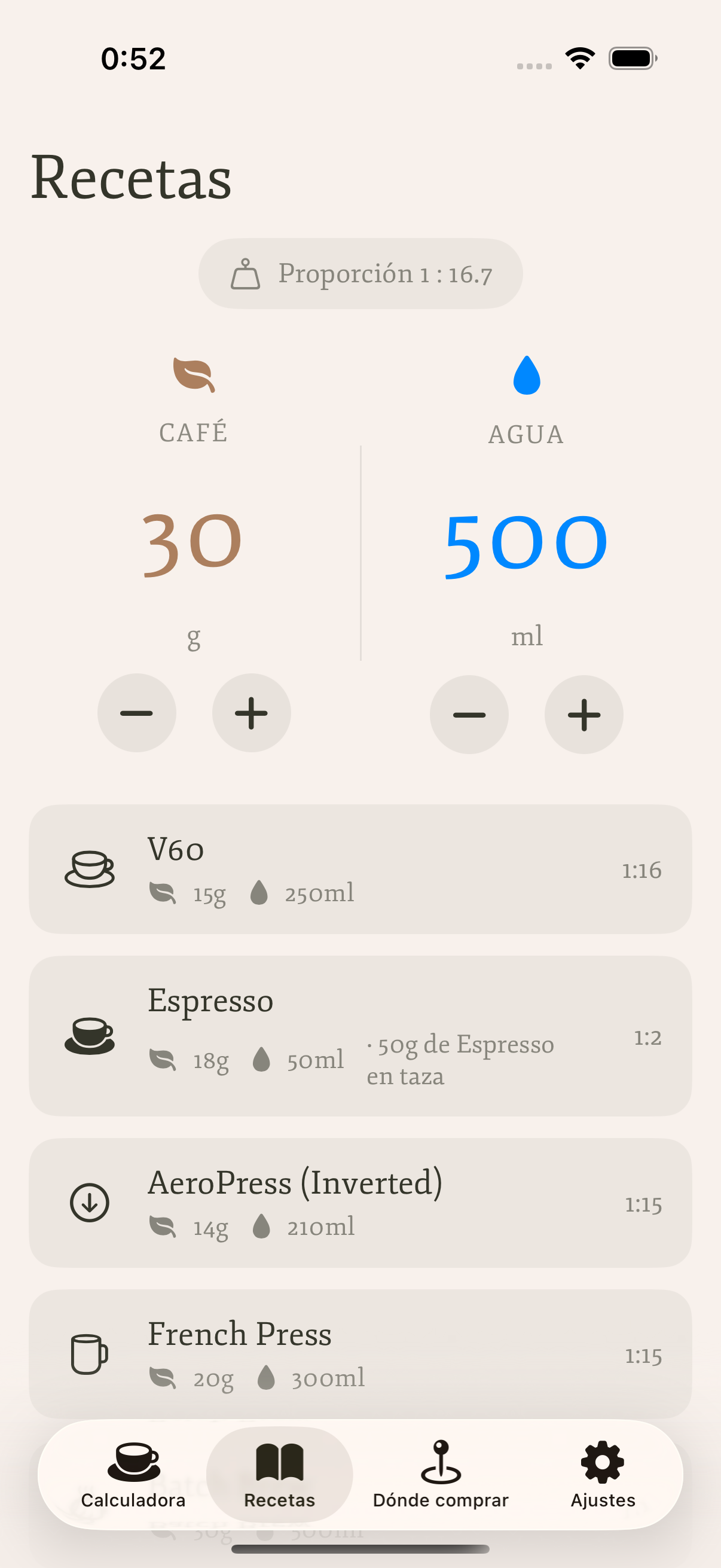 Coffee Calculator screenshot 2